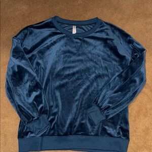 Gilligan & O'Malley Blue Velvet Hoodie
